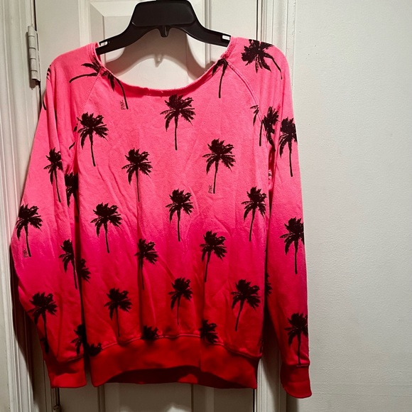 PINK VS Rare Ombré palm tree 🌴 themed sweatshirt - Picture 3 of 11